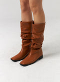 Quadratic Toe Knee-High Boots CU329
