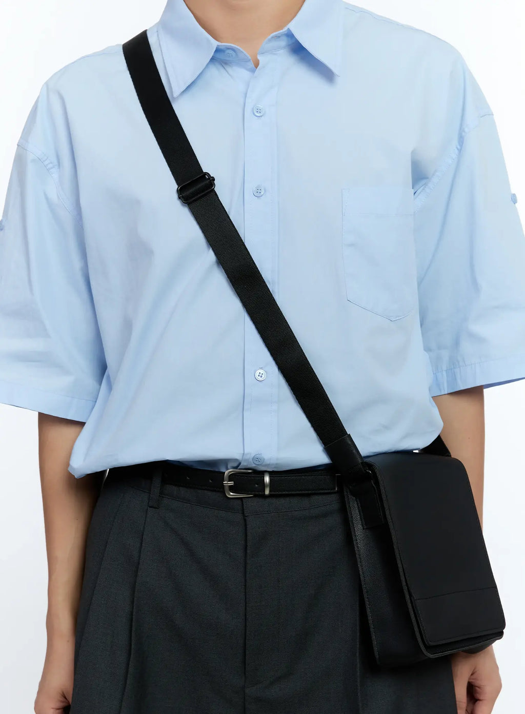 Men's Leather Shoulder Bag IG519