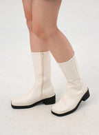 Faux Leather Boots with Side Zip OS302