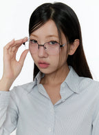 Chic Minimalist Fashion Glasses with Double Bridge CS518