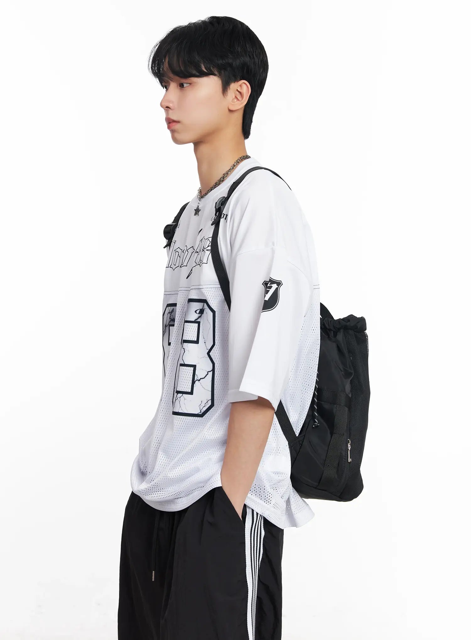 Men's Mesh Drawstring Backpack IL501