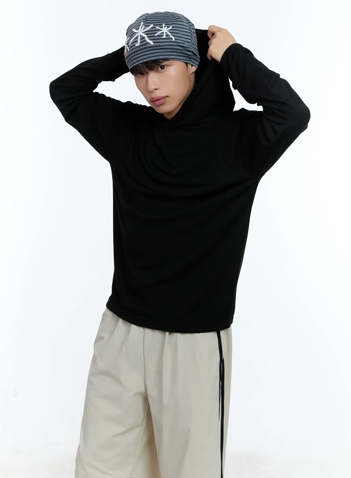 Men's Striped Floral Cap IL515