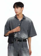 Men's Everyday Black Shoulder Bag IL516