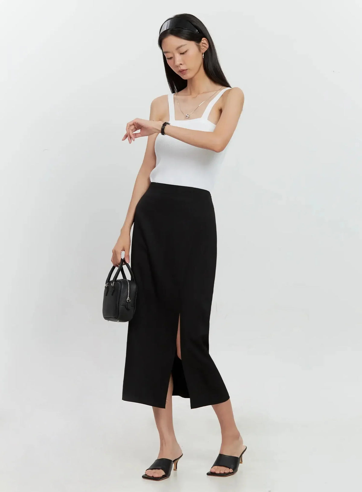 Square Toe Mule Sandals IS516