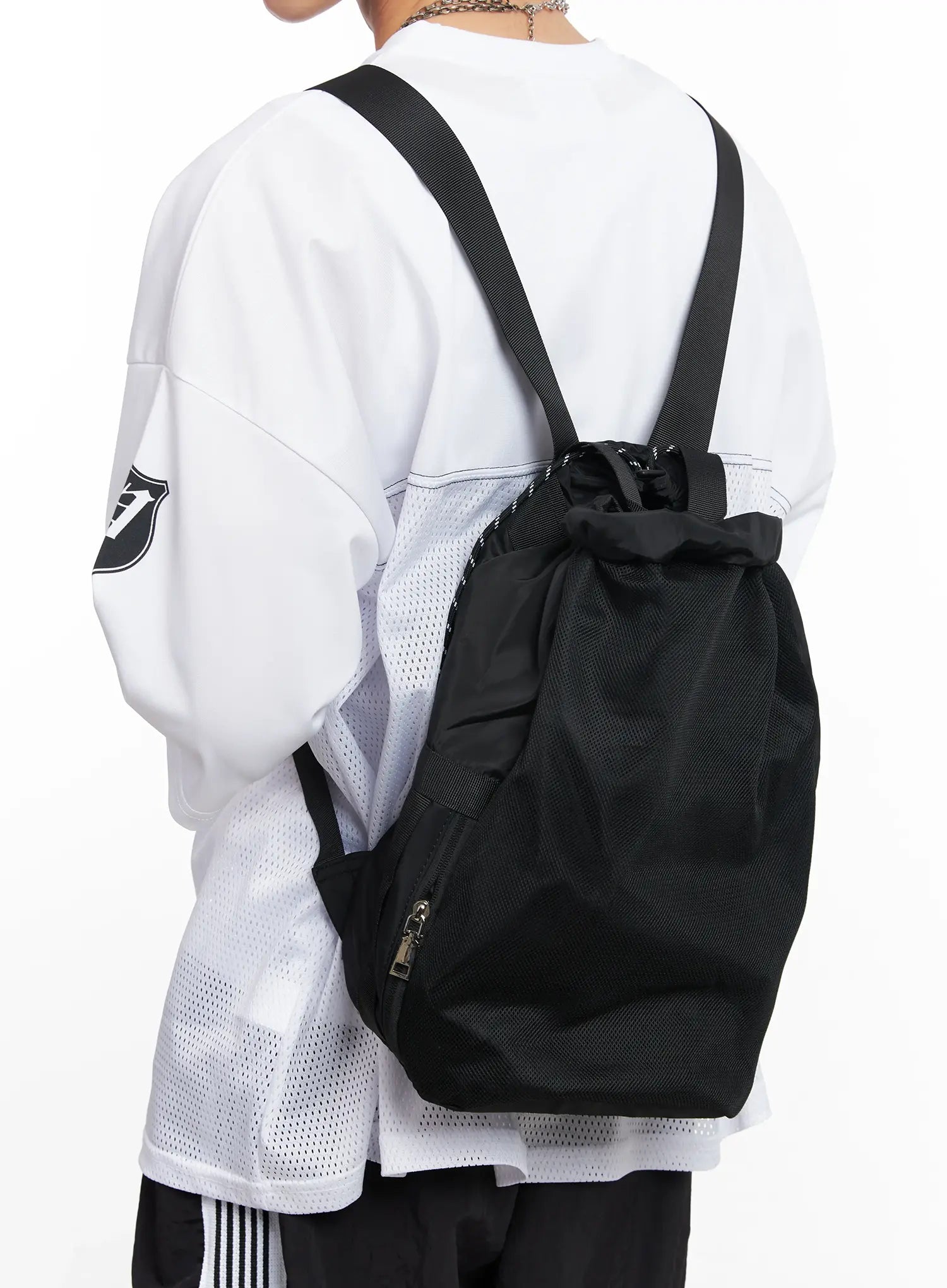 Men's Mesh Drawstring Backpack IL501