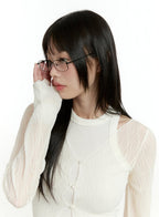 Chic Square Metal Glasses CL426
