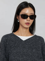 Jewel Slim Oval Fashion Sunglasses IJ508