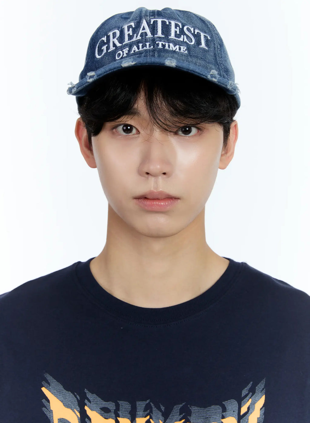 Men's Distressed Denim Baseball Cap IL529