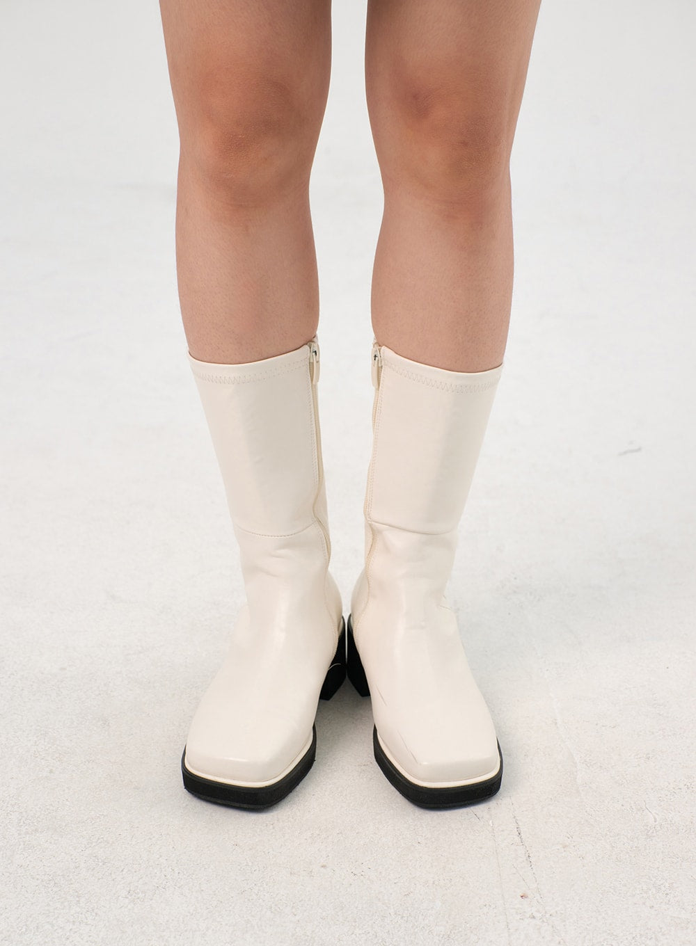 Faux Leather Boots with Side Zip OS302