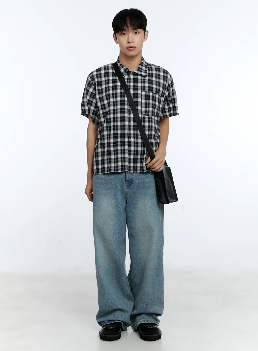 Men's Leather Shoulder Bag IG519