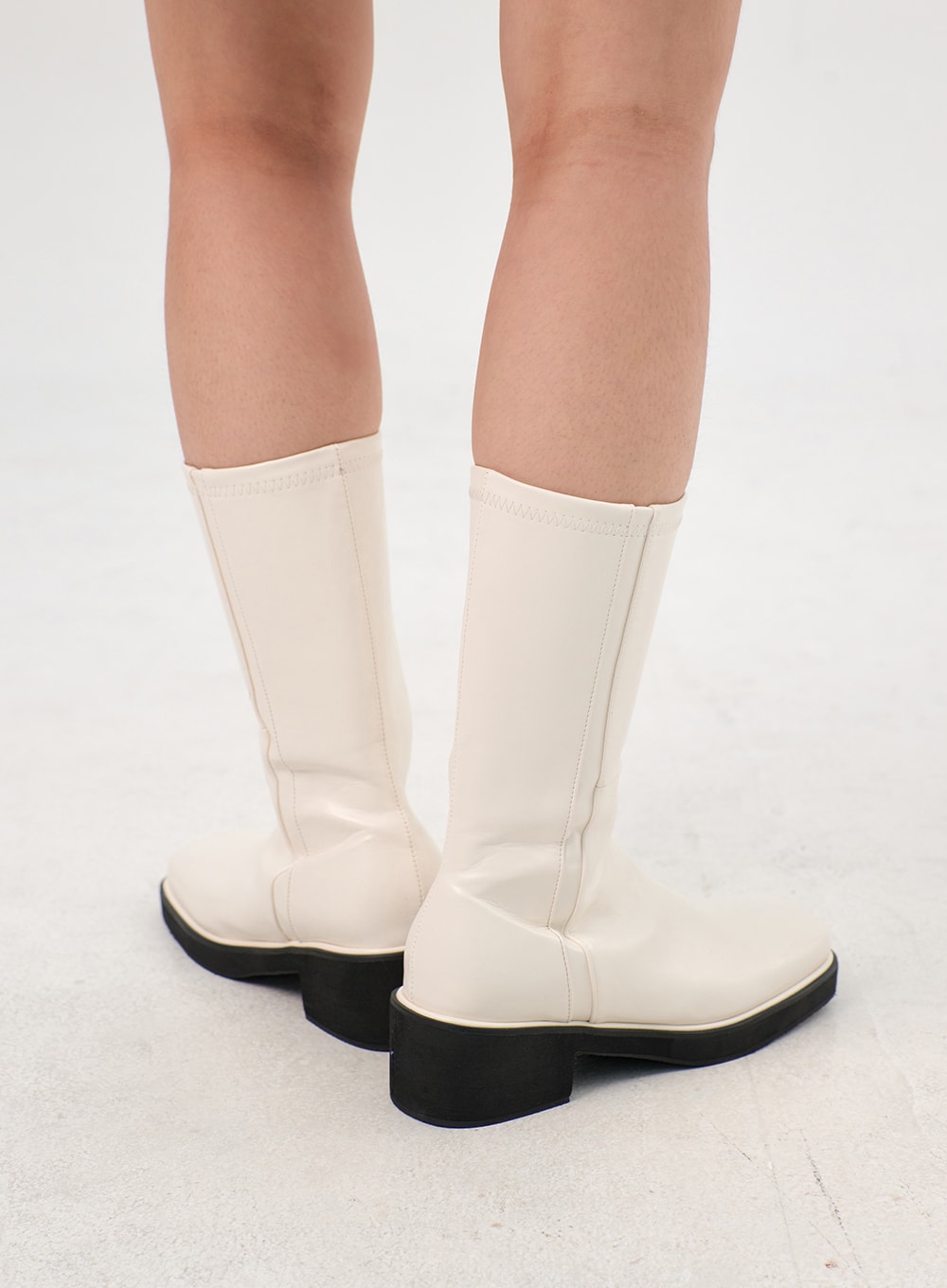 Faux Leather Boots with Side Zip OS302
