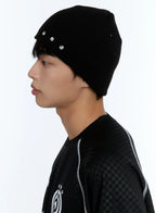 Men's Knitted Beanie with Studs IL515