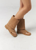 Knee-High Cut Toe Boots CL310
