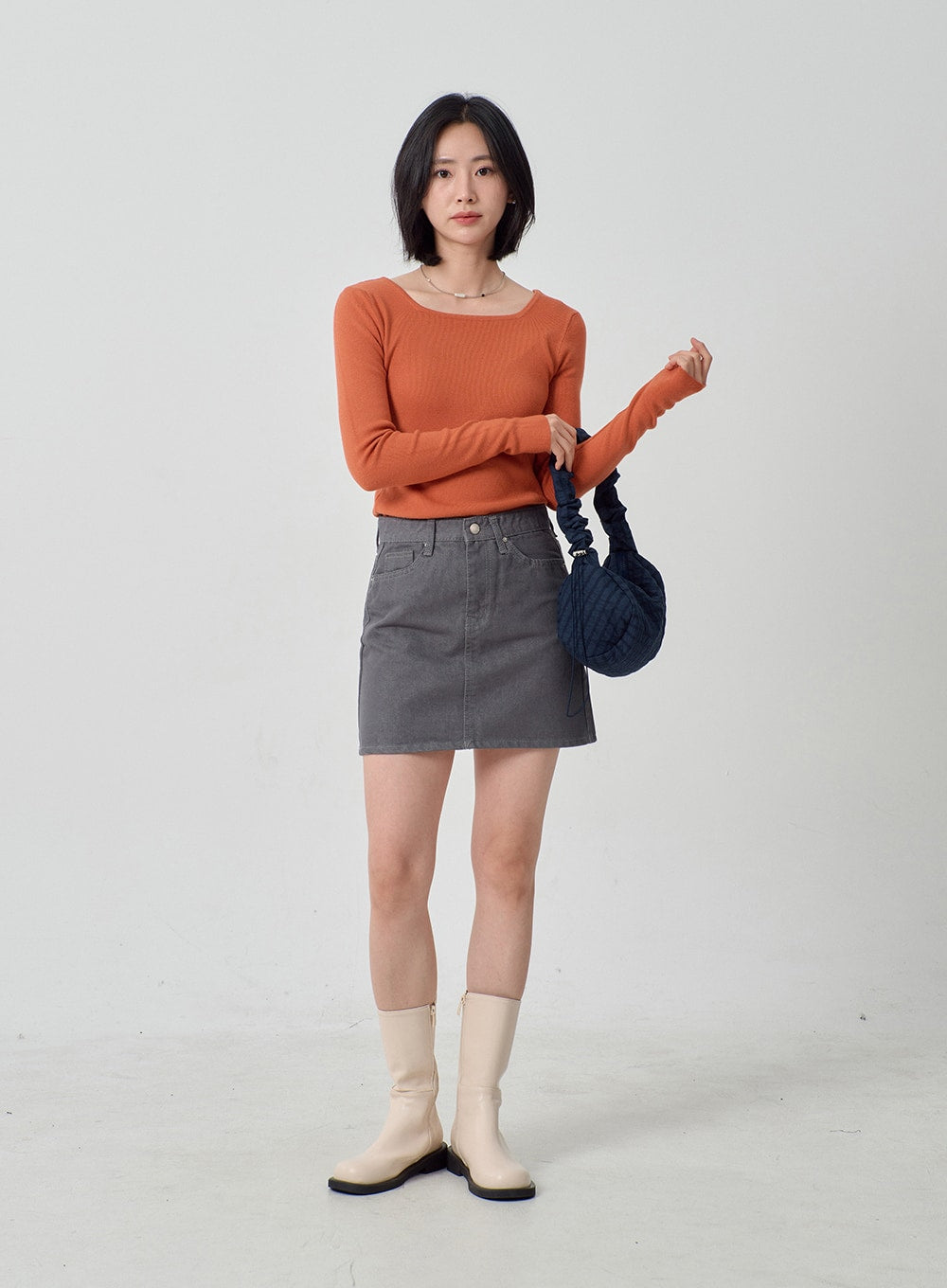 Mid-Calf Side Zip Boots OJ300