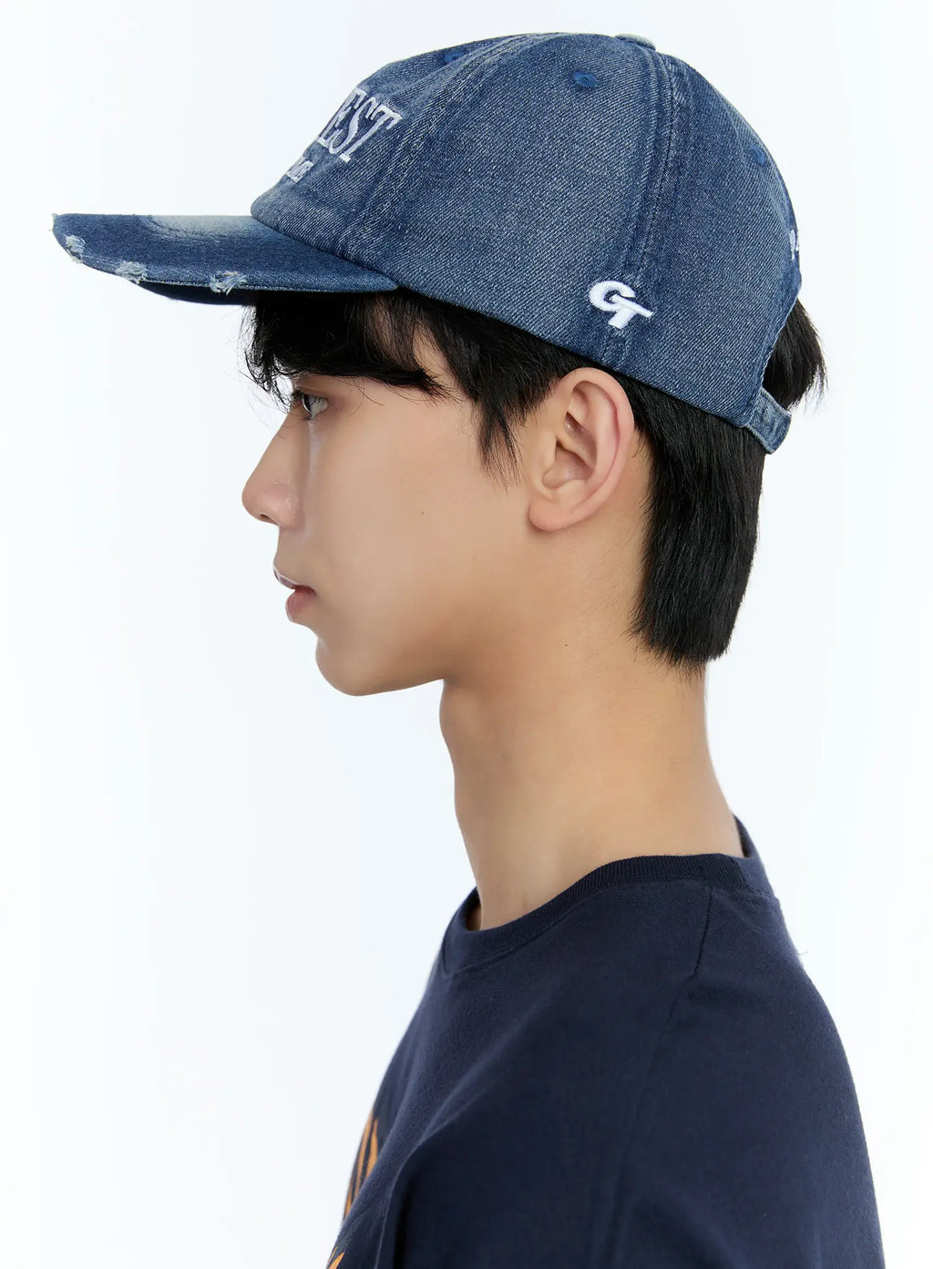 Men's Distressed Denim Baseball Cap IL529