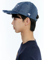 Men's Distressed Denim Baseball Cap IL529