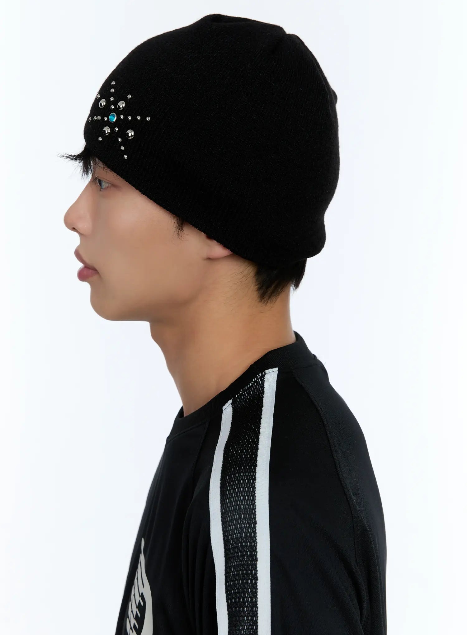 Men's Floral Stud Beanie IL515