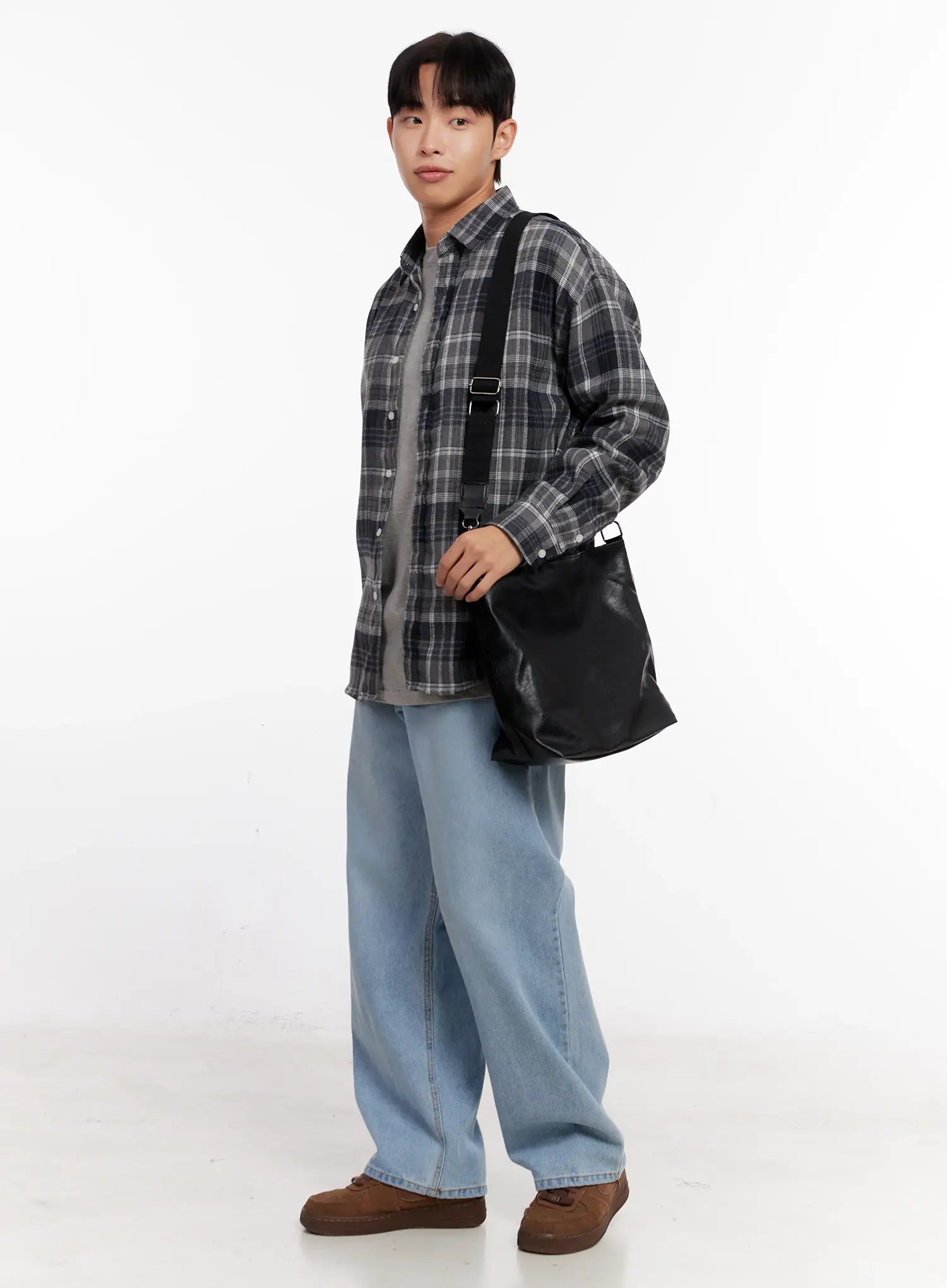 Faux Leather Crossbody Bag IO528