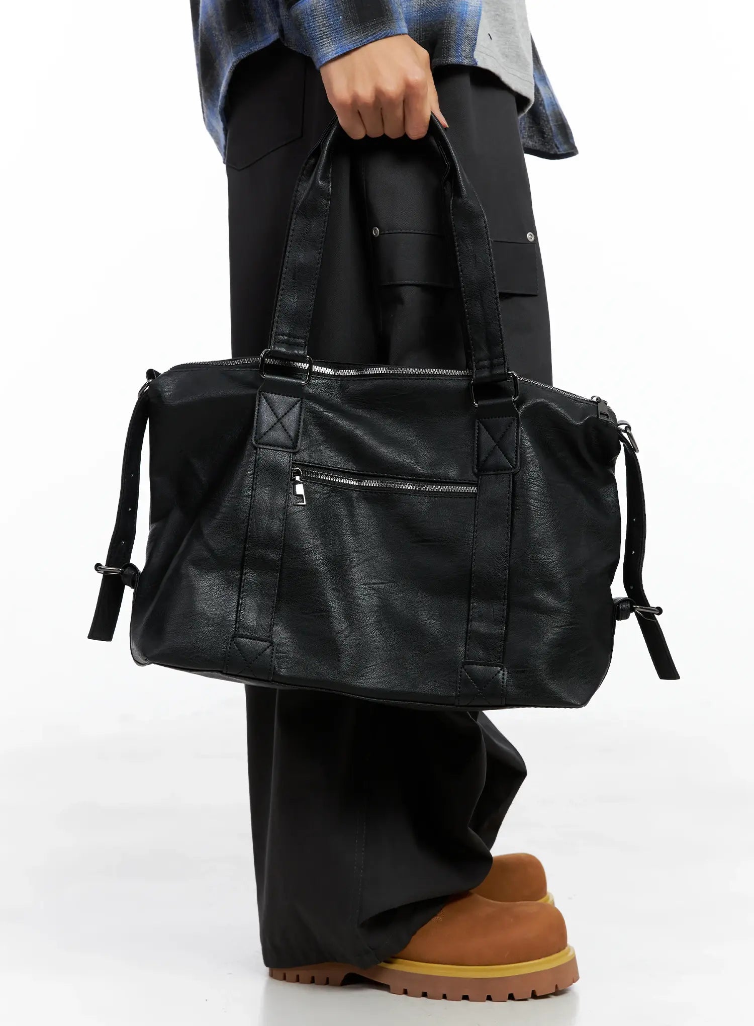 Faux Leather Tote Bag IO506