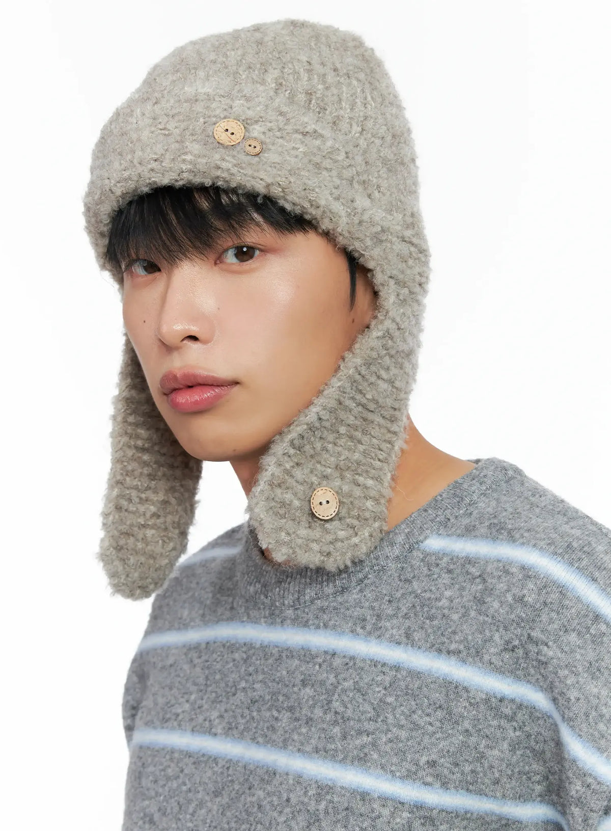 Button Loop Ear Protection Beanie IN518