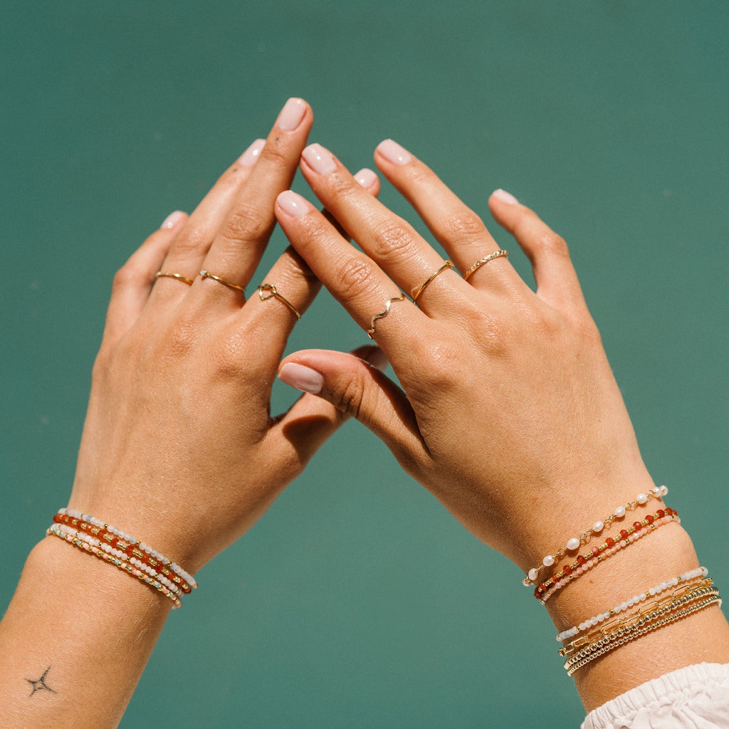 Thin Ring with Floral Pattern