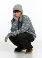 Button Loop Ear Protection Beanie IN518