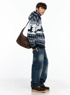 Classic Faux Leather Shoulder Bag IO502