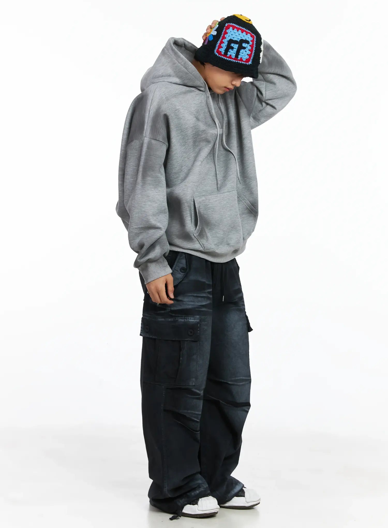 Men's Patch Crochet Beanie IJ512