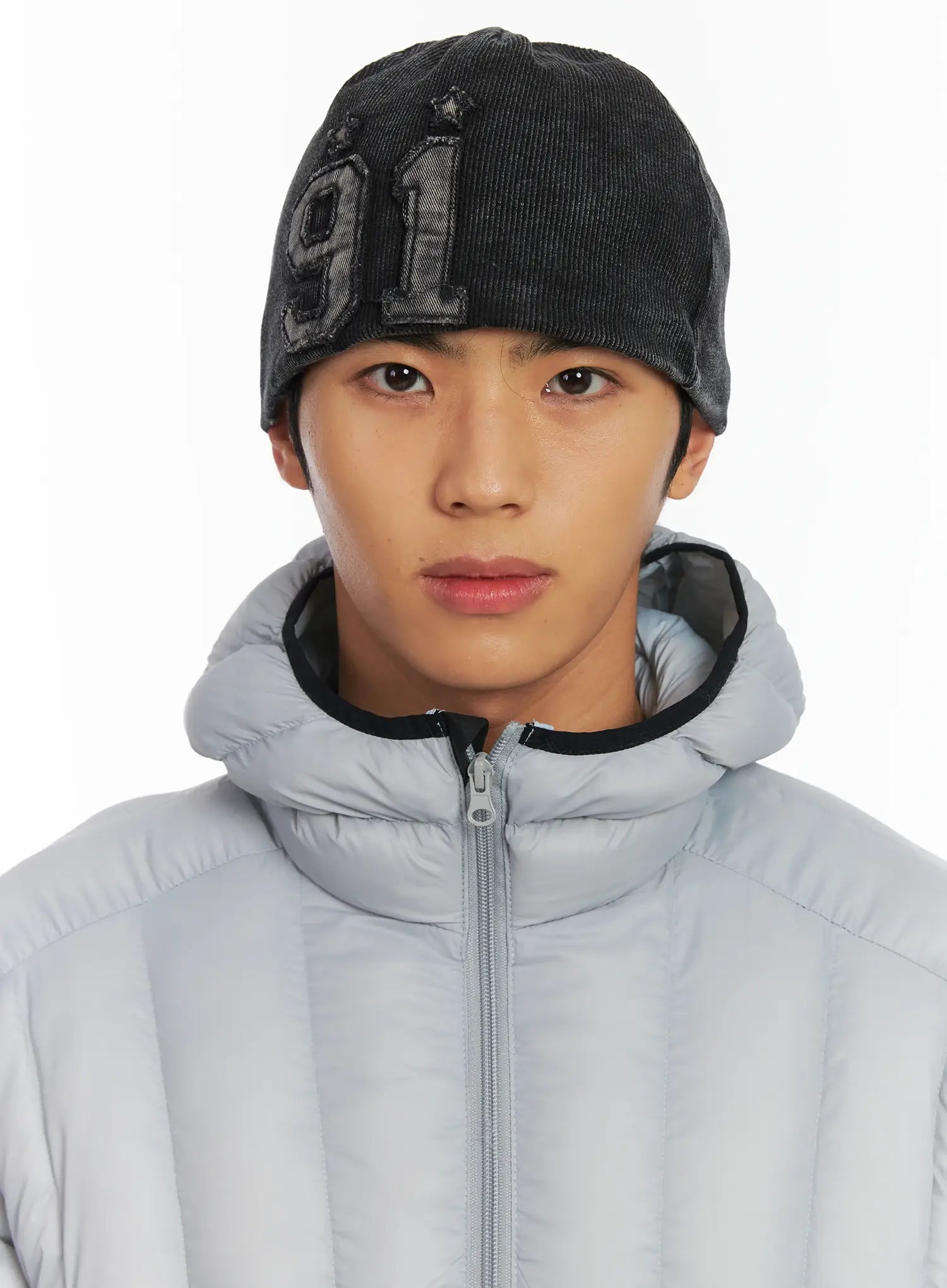 Men's Washed Denim Ribbed Beanie ID511