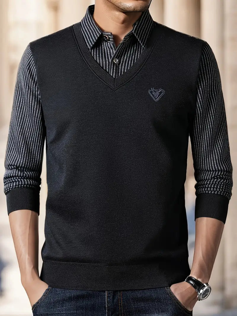 Leroy - Casual Sweater with Long Sleeves in Knit