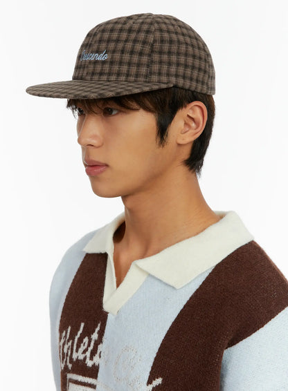 Checked Street Style Camp Hat ID523