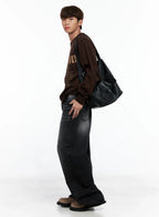Versatile Shoulder Bag in Faux Leather IO502
