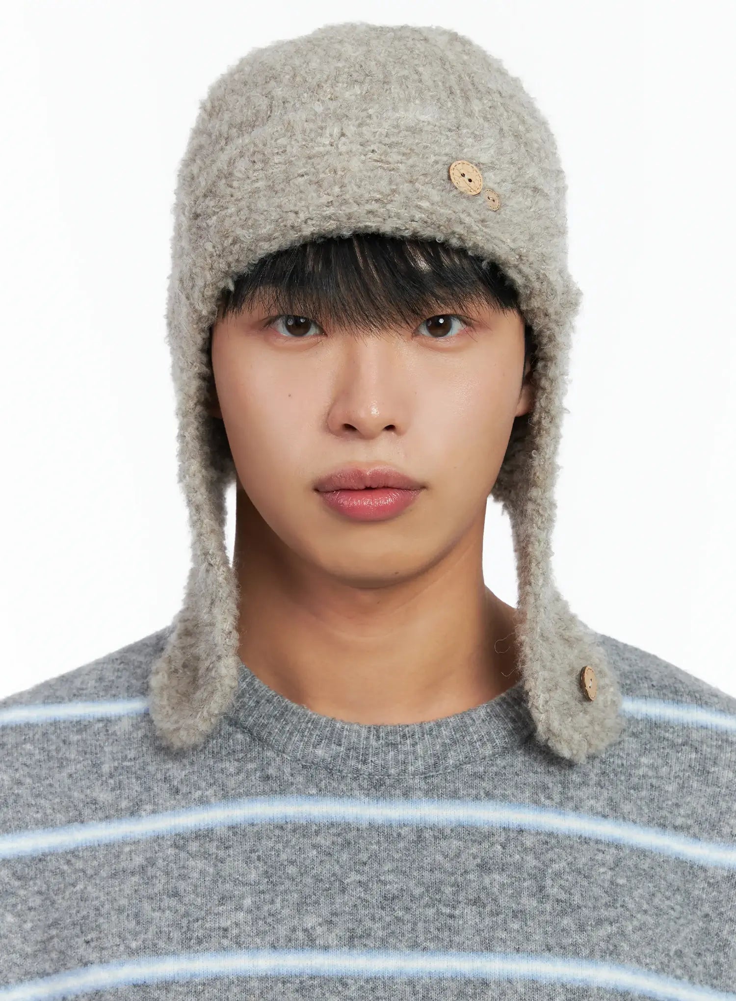 Button Loop Ear Protection Beanie IN518
