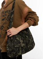 Camo Shoulder Bag with Utility Pockets IO 528