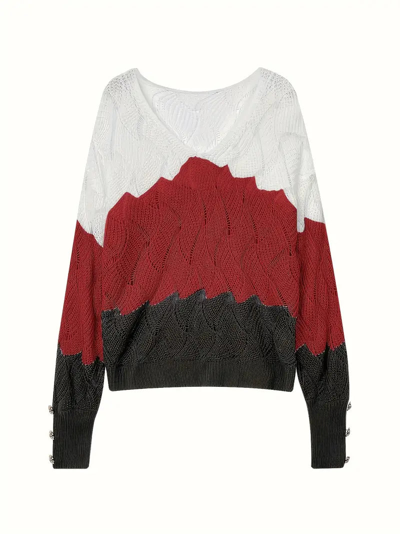 Renilda | Elegant Knitted Jumper with V-Neck