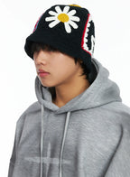 Men's Patch Crochet Beanie IJ512
