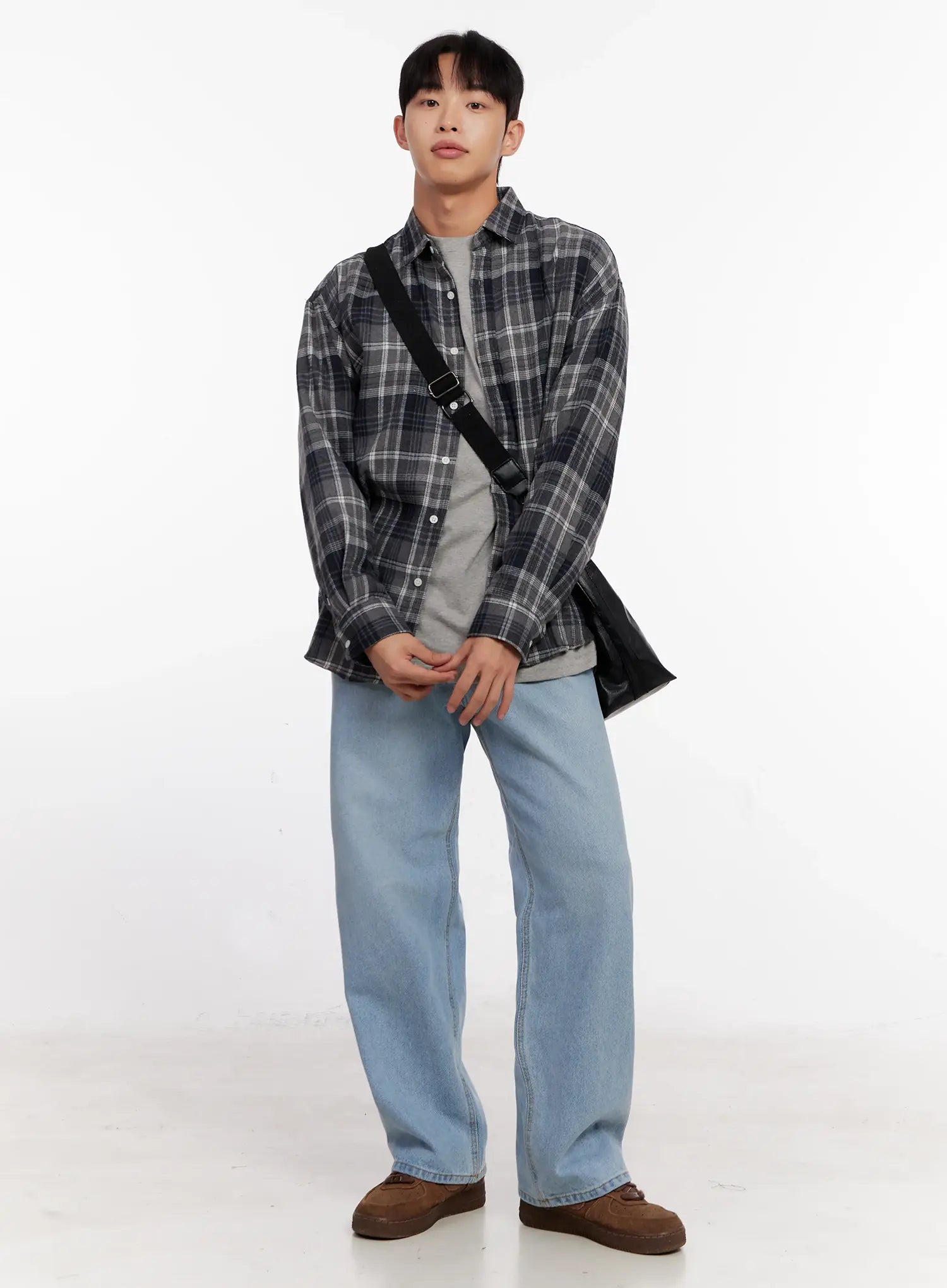 Faux Leather Crossbody Bag IO528