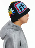 Men's Patch Crochet Beanie IJ512