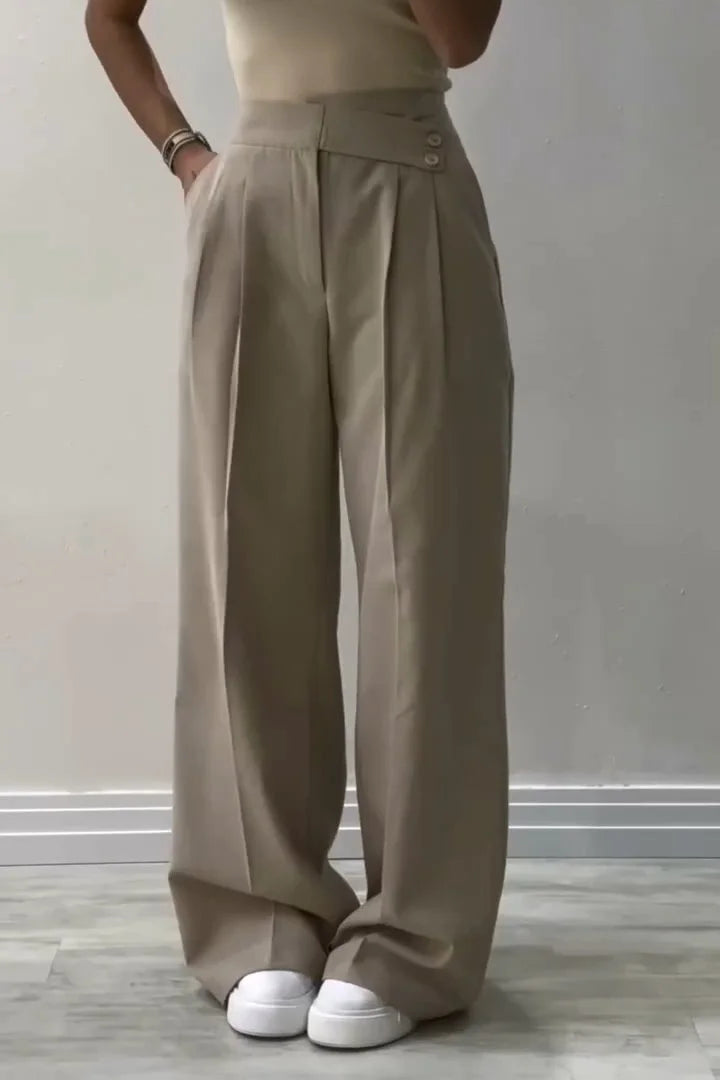 Sera | Wide-leg pants with irregular waist