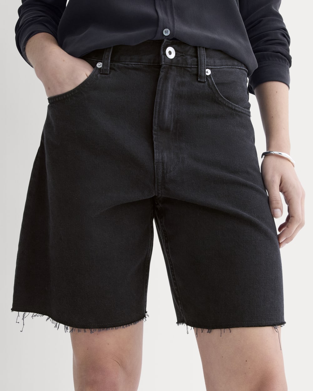 OG Baggy Jean Short Trousers | Black Prane