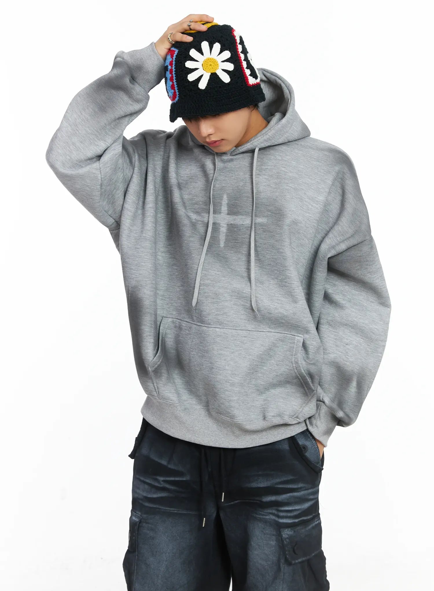Men's Patch Crochet Beanie IJ512