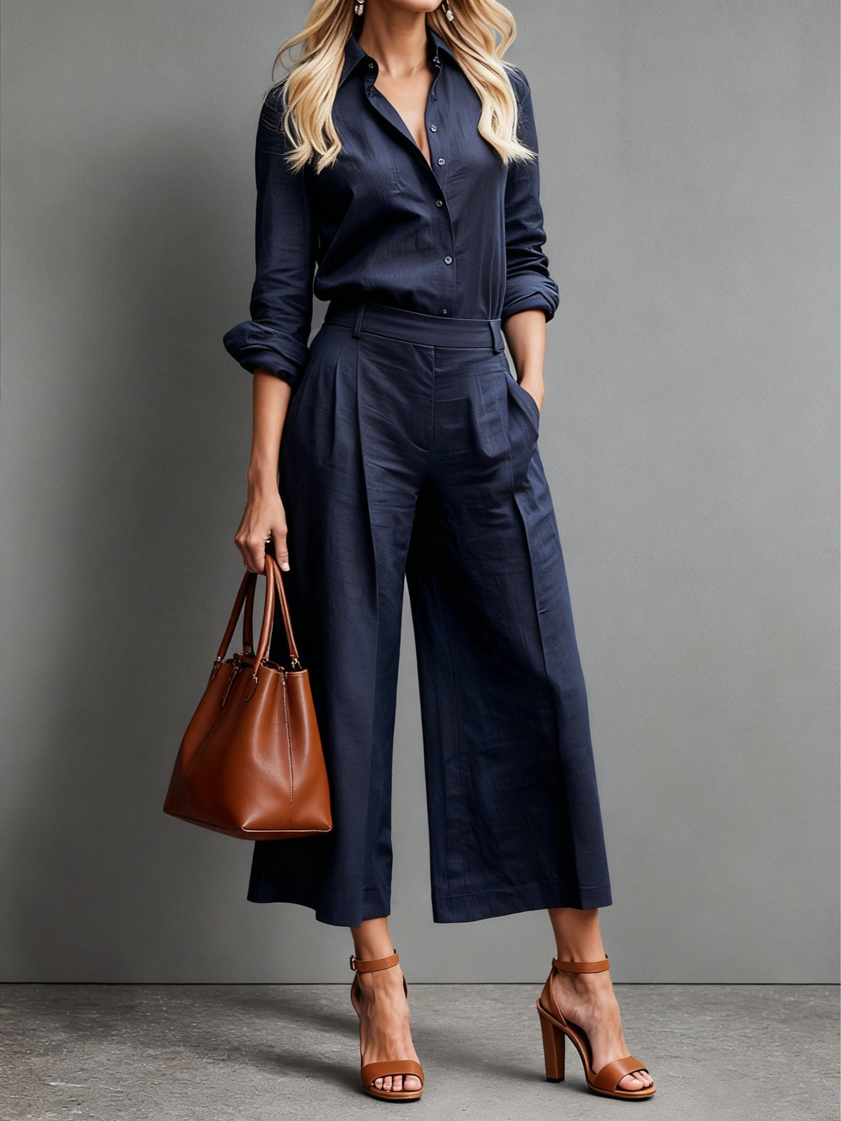Rosa | Two-Piece Set with Capri Trousers