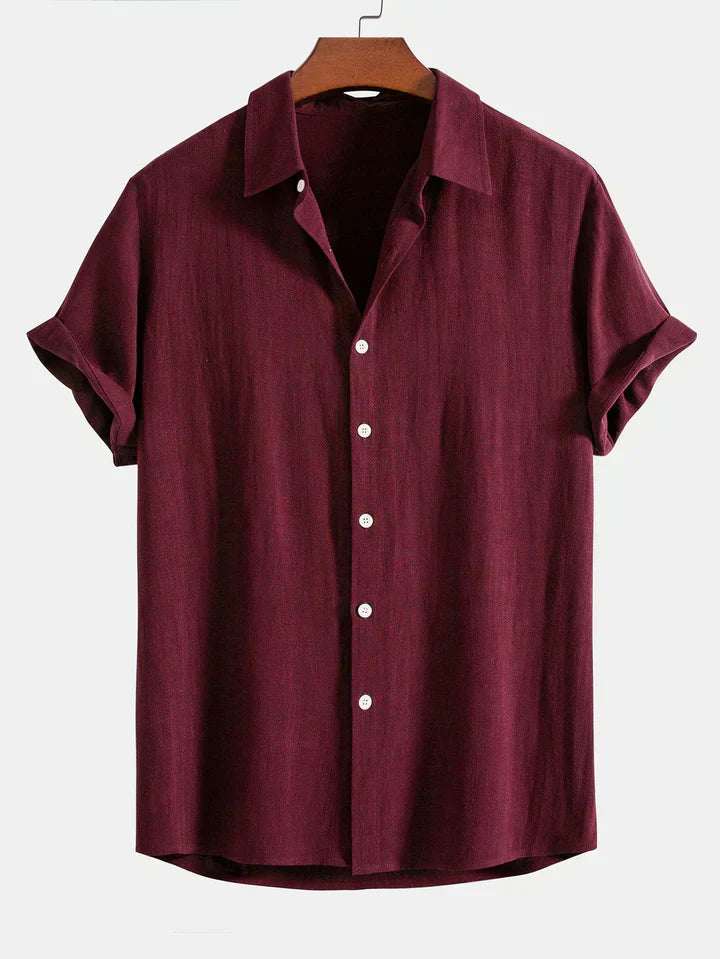 Booker – Linen Blend Shirt with Straight Trousers