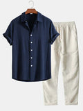 Booker – Linen Blend Shirt with Straight Trousers