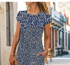 Royal Blue Floral Dress