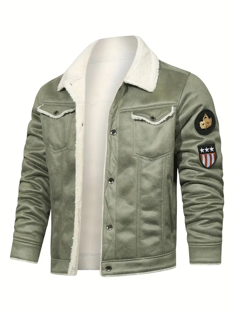 Frederik – Casual Polyester Jacket with Faux Fur Lining