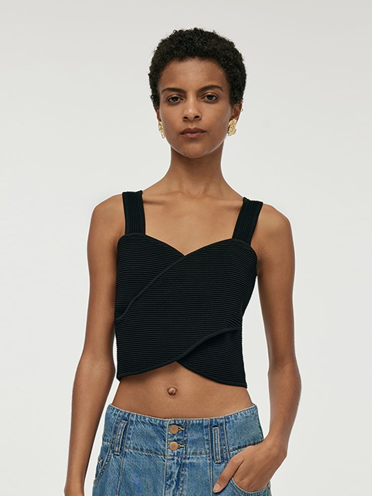 Women's Crocheted Crossover Top