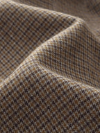 Women's Checked Jacket with Cut-Out Collar
