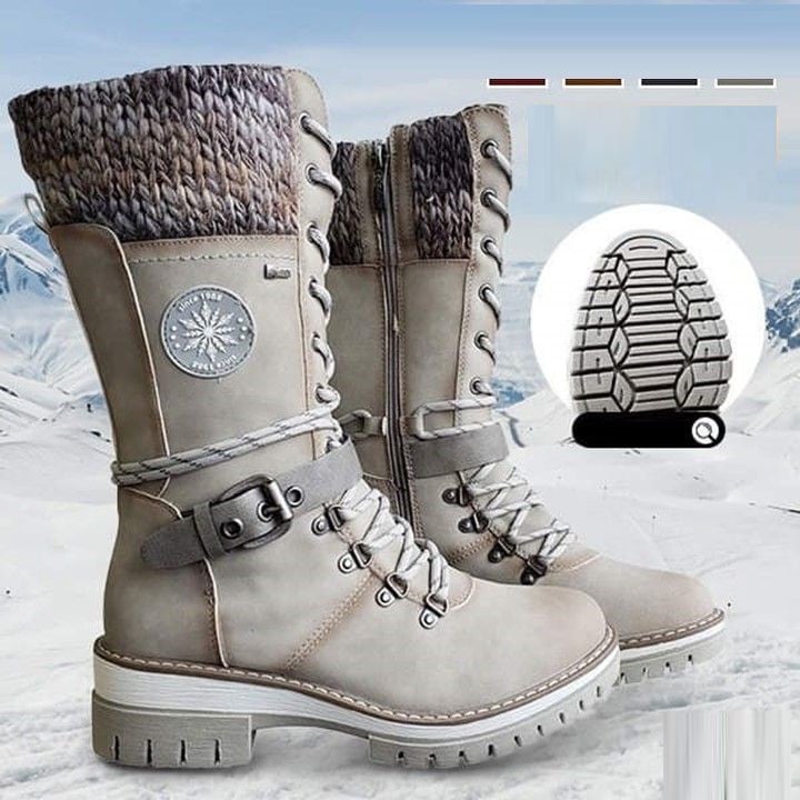 FrostLuxe - Waterproof Lace-Up Boots