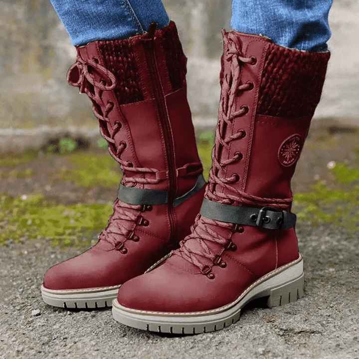 FrostLuxe - Waterproof Lace-Up Boots